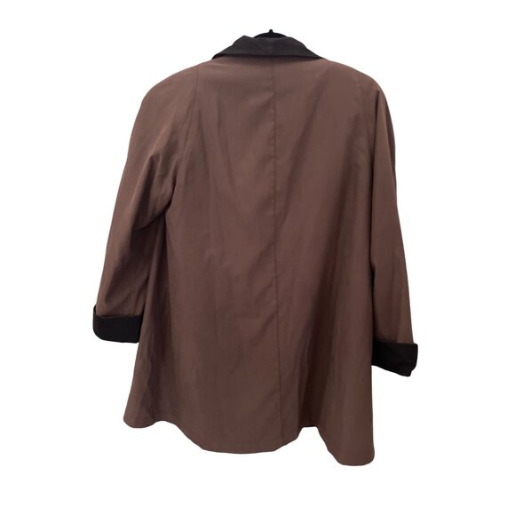 Preston & York brown with black removable lining rain trench coat size 6 - Picture 2 of 5
